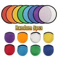 5/10Pcs Multifunctional Foldable Hand Fan Portable Pocket Fan 2 In 1 Flying Disc for Kids Adult Camping Party Summer A5