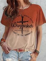 Dandelion Print Women's O-neck T-shirt Urban Street Fashion Women's Loose T-shirt Everyday Casual Elegant Short-sleeved Top S
