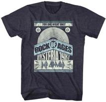 Def Leppard One Night Only Rock Of Ages Hysteria 1987 Men's T Shirt Band Merch 4XL