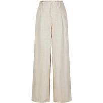 Women's Lyocell Linen Blend Straight-Leg Pants S abrikosas