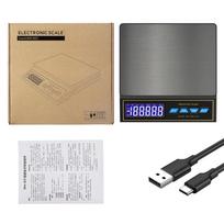 30kg/1g Digital Electronic Kitchen Scale Rechargeable Stainless Steel Household Food Scale Weight Balance with Counting