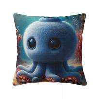 Blueberrinni Octopussini Italian Brainrot Pillowcase Printed Cushion Cover Decoration Pillow Case Cover Home Square 45*45Cm Peach skin 18*18(CM)-1Pcs