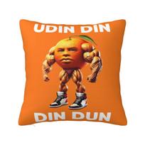 Udin Din Din Dun Udindindindun Italian Brainrot Meme Pillowcase Printing Cushion Cover Gift Throw Pillow Case Cover Seat Peach skin 18*18(CM)-1Pcs