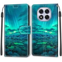 Prabangus dažytos odos dėklas piniginė knygutės stiliaus apsauginis viršelis Redmi K60 Ultra/Redmi Note 13 Pro Plus/Redmi 12C 11A A3/Redmi Note12 Note14 Pro Redmi A3 gray