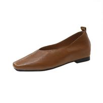 Madingi moteriški loaferiai Natūralios odos prabangūs batai SSS klasės sidabriniais kulniukais auksiniai bateliai su kulniuku kvadratiniu priekiu elegantiški Mary Jane tipo batai moterims 35