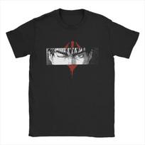 Anime 0219 Marškinėliai Vyriški Juokingi Medvilniniai Marškinėliai Apvalia Kaklo Iškirpte Trumpomis Rankovėmis Marškinėliai Dideli Viršutiniai Drabužiai#Spalva(4) S juoda