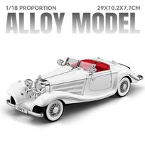 1/18 Mercedes-Benz 500K 1936 Alloy Die Cast Toy Car Model Sound and Light Children's Toy Collectibles Birthday gift balta
