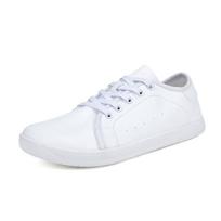 Oiaano Wide Toe Barefoot Woman White Sneaker Man Leather Shoes Unisex Minimalist Breathable Comfort Outdoor Running Working 36