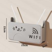 Belaidžio Wifi maršrutizatoriaus laikymo dėžutė Svetainės lizdas Wifi dekoracija Sieninis televizoriaus priedėlio laikiklis Kabelių ir maitinimo organizatorius pilka spalva