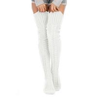 Women Cable Knitted Thigh High Boot Socks Extra Long Winter Stockings Over Knee Warm Soft Comfortable dramblio kaulas