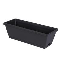 Daržovių sodinimo vazonas Plastikinis gėlių vazonas Balkonas Daržovių sodinimo lovelis black