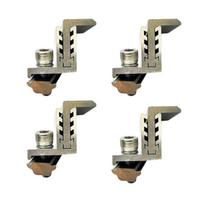 4Pcs Adjustable Solar Panel Clamps Medium Pressure Side Pressure Solar Panel Mounting Z Brackets Durable Aluminum