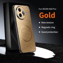 For POCO F7 Pro F7 Ultra  Gold Wire Textured Coil Magnetic All-Inclusive Dropproof Phone Case For POCO F7 Pro