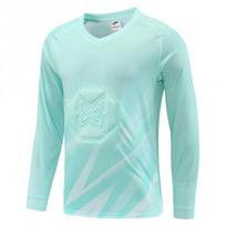 2025 Men Soccer Goalkeeper Jerseys Uniforms Survetement Football Goalie Keeper Shirts With Elbow And Chest Protector Sponge S (30-40kg) šviesiai žalios spalvos