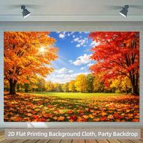 2D plane 1 piece of autumn park fallen leaves beautiful background fabric suitable for indoor and outdoor activities 47.2x31.5inch/120*80cm