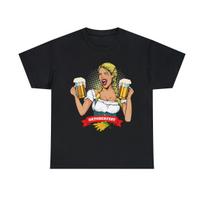 Oktoberfest German Waitress Kellner Graphic Tee Shirt, S-5XL XXXL