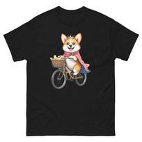 Biking Corgi Dog Bike Cycling T-Shirt S