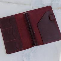Loose Leaf Notebook Cover A5 Book Protective Cover Vintage Notebook Organizer  For Hobby raudona