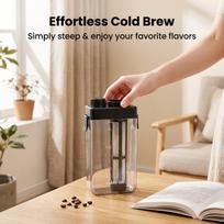 Cold Brew Coffee Maker Iced Brewer Portable Multipurpose Fridge Jug Tea Pitcher for Black 700ml