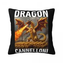 Dragon Cannelloni Dragoni Italian Brainrot Meme Pillowcase Printing Polyester Cushion Cover Gift Pillow Case Cover Seat Peach skin 18*18(CM)-1Pcs