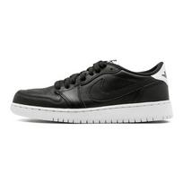 Air Jordan 1 Retro Low OG BG Cyber Monday Kids Sneakers Black White 709999-010 37.5