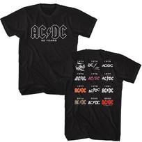 ACDC 50 Years of Iconic Logos Men's T Shirt S