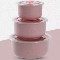 Lidded Plastic Lunch Box Fruit & Snack Storage Container Stackable Food Container Support Microwave Home Food Preservation Box