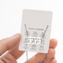 Angel Number Necklace for Women: Stainless Steel 000-999 Pendant Clavicle Chain