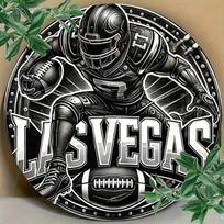 Las Vegas Raiders Metalinis ženklas NFL Vyriškas urvas Sienų dekoras Garažas Biuras Baras Vintažinė skardos plokštelė 20x20