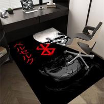 1pc Berserk Carpet Anti Slip Polyester Floor Mat for office,Bedroom 60cm by 90cm
