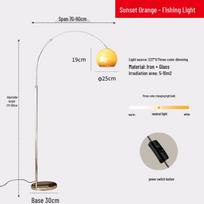 OEING Mushroom Fishing Floor Lamp saulėlydžio oranžinė spalva