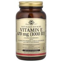 Solgar, natural vitamin E, 670mg (1,000IU), 100 vegan softgels