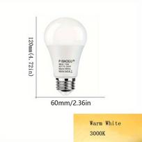 LED lemputės vidaus apšvietimui, Šiltai balta 3000K
