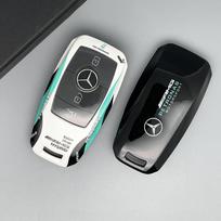 Karštas Automobilio Lipdukas Madingas Šaunus Bėgių Stiliaus Automobilio Raktų Dėklas Dangtelis Korpusas Mercedes Benz A C E S G Klasės GLC CLE CLA GLB W177 W205 W2
