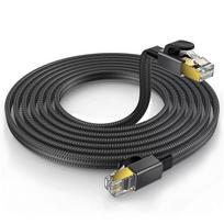 Reagle Cat 8 tinklo kabelis RJ45 10 m, plokščias, 40Gbps, 2000 MHz, ekranuotas, Ethernet LAN kabelis greitam internetui