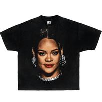 Rihanna Boxy Vintage Shirt Graphic Rap Tees Oversized Streetwear Y2K L
