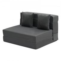 Sulankstoma sofa-lova, 195x100,5x15 cm, tamsiai pilka, su atminties putomis