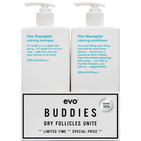 evo buddies hydrate: the therapist šampūnas + kondicionierius