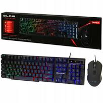 BLOW žaidimų klaviatūros ir pelės rinkinys, LED RGB apšvietimas