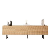 Moderni TV spintelė su 3D tekstūra, žemas TV stovas, 180×38×51,5 cm, 1 vnt