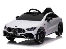 Vienvietis vaikiškas elektrinis automobilis Mercedes Cla 45 S Amg, baltas