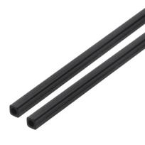 Kvadratiniai anglies pluošto vamzdeliai 3x3x500 mm, 2 vnt.