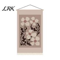 Unique Pattern Tapestry Mid-Century Tapestry, Wall Hanging Fabric Animals Flowers Plants Designs, Abstract Stylish Home Accent with Fringe for Living Small G