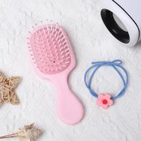 Mini Compact Hairbrush Travel Detangling Brush for Wet Dry Hair Perfect for Bridesmaid Gifts Party Favors (Pink,standard) rožinė