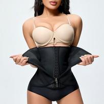 Factory  Polyester Waist Trainer Support Body Shaper Modeling Strap Girdle Post-operatorias Tummy Control Slimming Belt Xl juoda