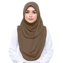 Musulmoniškas kvadratinis momentinis turbanas Lygus vidinis šalis Hijabas Šifonas Moteriška mada Islamo skaros Moteris (113*117CM) brown