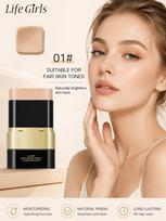 Luxurun Qinyan foundation stick lightweight and obedient beauty moisturizing foundation stick double-headed white