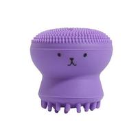 Silicone Face Scrubber Face Massage Brush Skin Care Pore Cleaner Brus Deep Cleaning Exfoliator Tool XJS02 violetinė