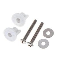 2 vnt. M6 ilgaamžiai tualeto sėdynės vyrių varžtai tvirtinimai Universalios atsarginės dalys vonios tualeto priežiūrai 45mm 2pcs white