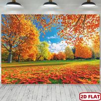 2D plane 1 autumn landscape banner golden fallen leaves suitable for autumn festivals 47.2x31.5inch/120*80cm